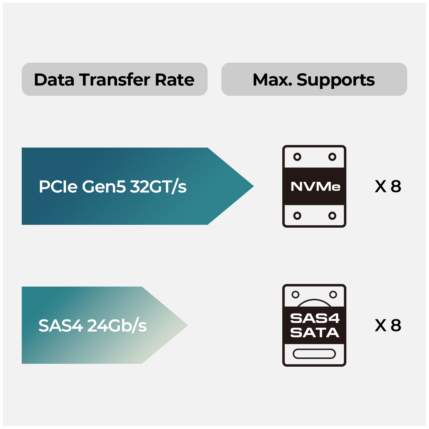 12Gbps SAS Connectivity